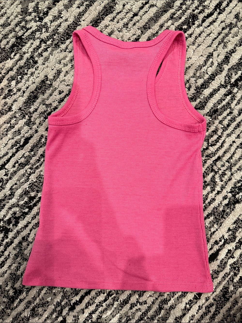 Label Pink Ribbed Tank Top for Kids - Picture 3 of 3